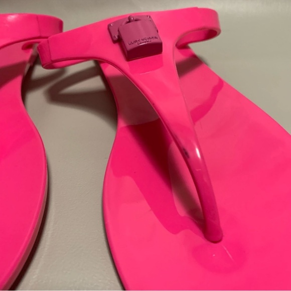 KURT GEIGER LONDON BRIXTON PINK JELLY SANDAL In Bright Pink Size 37 6.5/7 - Picture 3 of 6
